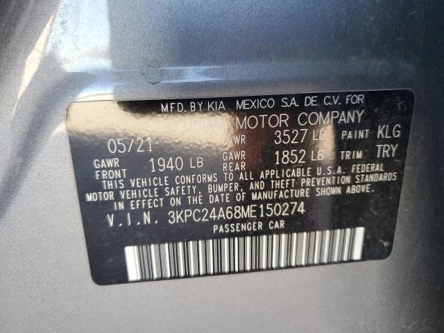 3KPC24A68ME150274 - 2021 HYUNDAI ACCENT SE SILVER photo 13