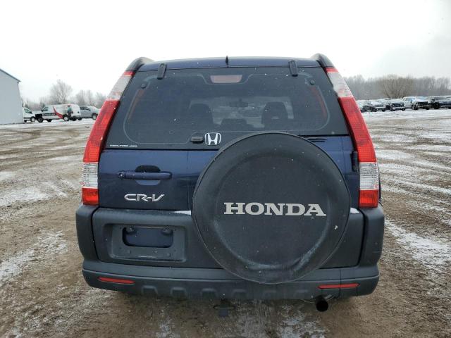 JHLRD78516C061100 - 2006 HONDA CR-V LX BLUE photo 6