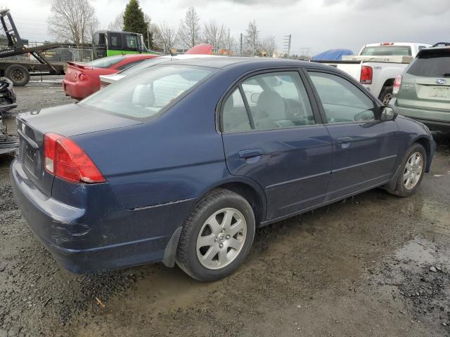 2HGES16544H567405 - 2004 HONDA CIVIC LX BLUE photo 3