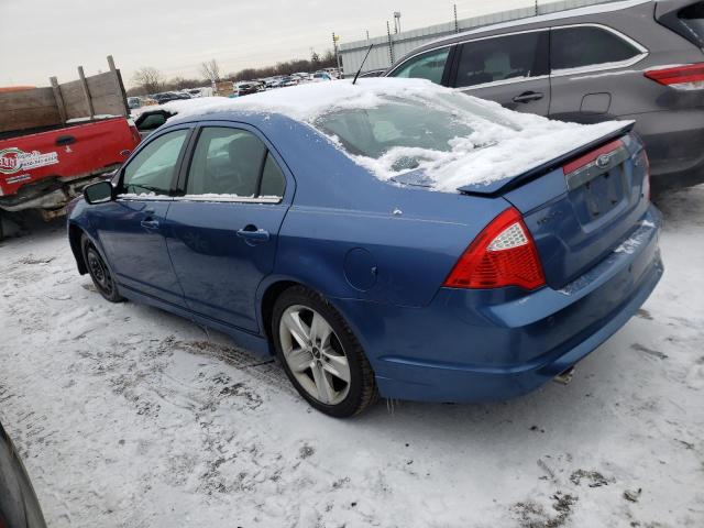 3FAHP0KC4AR255733 - 2010 FORD FUSION SPO BLUE photo 2