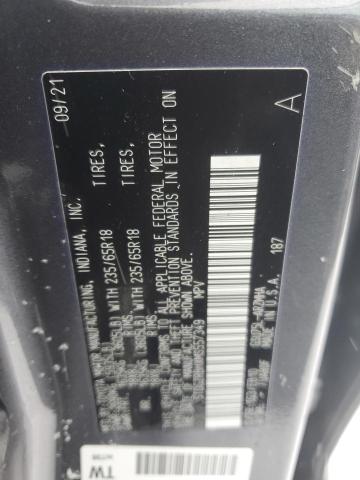 5TDGZRBHXMS557349 - 2021 TOYOTA HIGHLANDER XLE CHARCOAL photo 13