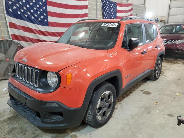 ZACCJAAB4HPF54681 - 2017 JEEP RENEGADE SPORT ORANGE photo 1