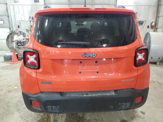 ZACCJAAB4HPF54681 - 2017 JEEP RENEGADE SPORT ORANGE photo 6