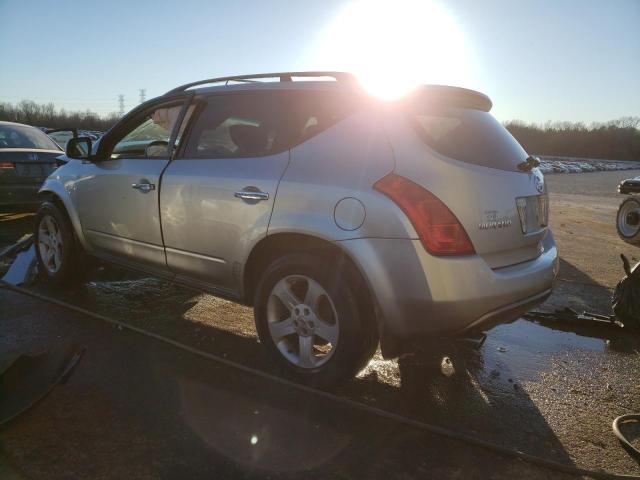 JN8AZ08T04W222392 - 2004 NISSAN MURANO SL SILVER photo 2