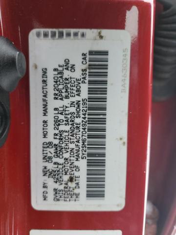 5Y2SM67049Z442195 - 2009 PONTIAC VIBE RED photo 13