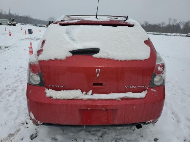 5Y2SM67049Z442195 - 2009 PONTIAC VIBE RED photo 6