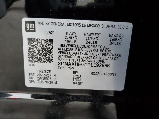 3GNAXHEG1PL192666 - 2023 CHEVROLET EQUINOX LS BLACK photo 13