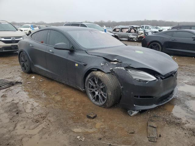 5YJSA1E65MF447133 - 2021 TESLA MODEL S BLACK photo 4