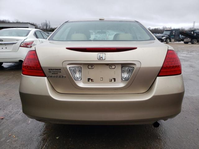 1HGCM568X7A007796 - 2007 HONDA ACCORD EX BEIGE photo 6