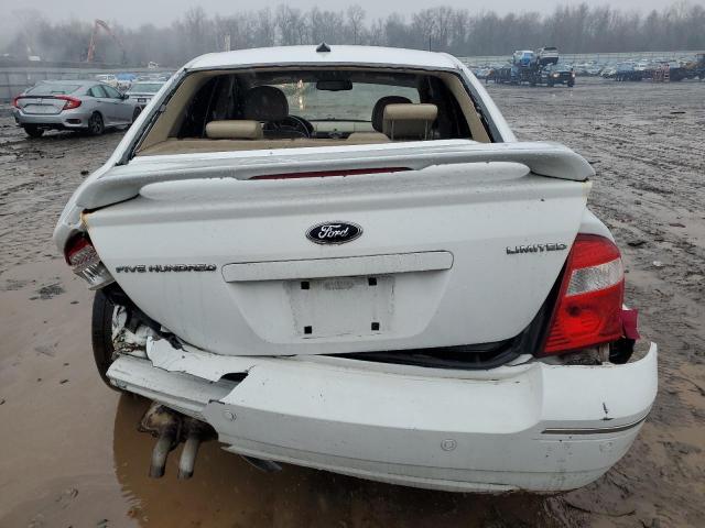 1FAHP25117G125737 - 2007 FORD FIVE HUNDR LIMITED WHITE photo 6