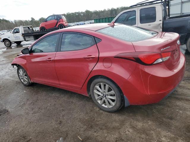 KMHDH4AE1FU310537 - 2015 HYUNDAI ELANTRA SE RED photo 2