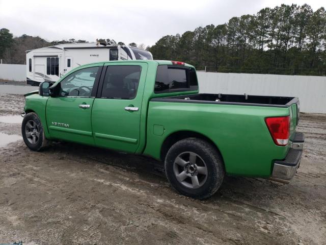 1N6BA07A95N533671 - 2005 NISSAN TITAN XE GREEN photo 2