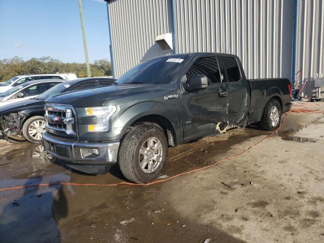 1FTEX1CP6FKE76489 - 2015 FORD F150 SUPER GREEN photo 1