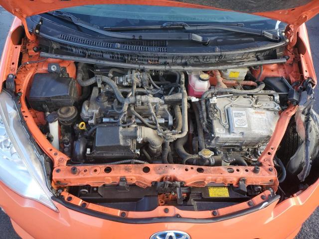 JTDKDTB34D1049529 - 2013 TOYOTA PRIUS C ORANGE photo 11