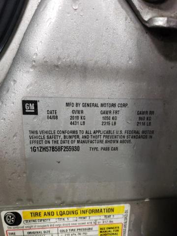 1G1ZH57B58F255930 - 2008 CHEVROLET MALIBU 1LT Srebrny zdjęcie 13