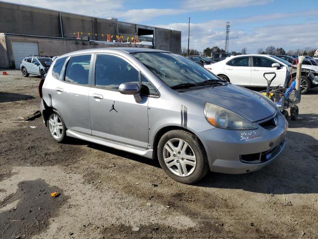 JHMGD37658S000265 - 2008 HONDA FIT SPORT GRAY photo 4