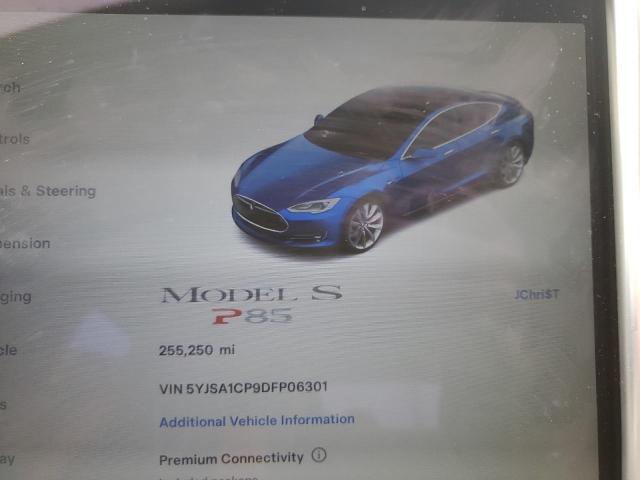 5YJSA1CP9DFP06301 - 2013 TESLA MODEL S BLUE photo 9