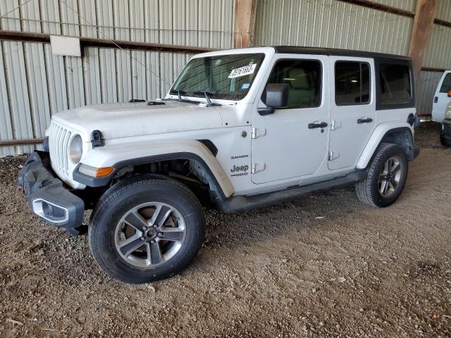 1C4HJXEG8JW186089 - 2018 JEEP WRANGLER U SAHARA WHITE photo 1