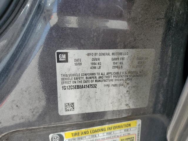1G1ZC5EB8A4147532 - 2010 CHEVROLET MALIBU 1LT Graphite photo 13
