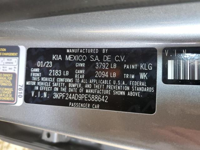 3KPF24AD9PE588642 - 2023 KIA FORTE LX GRAY photo 12