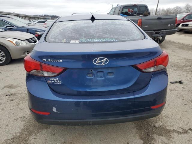 5NPDH4AE7GH726589 - 2016 HYUNDAI ELANTRA SE BLUE photo 6