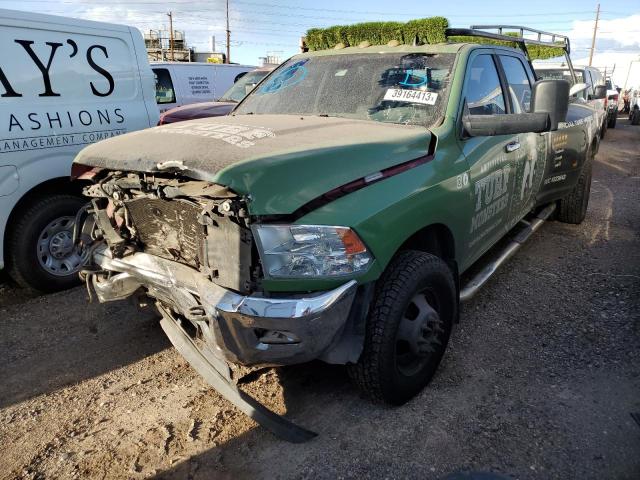 3C63RPHL3EG112523 - 2014 RAM 3500 SLT GREEN photo 2