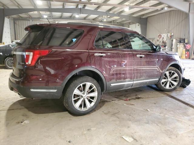 1FM5K8F85JGB16245 - 2018 FORD EXPLORER LIMITED BURGUNDY photo 3