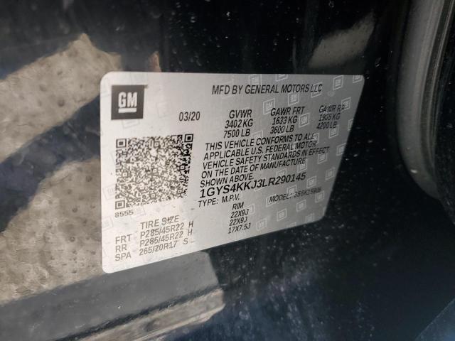 1GYS4KKJ3LR290145 - 2020 CADILLAC ESCALADE ESV PLATINUM შავი ფოტო 13