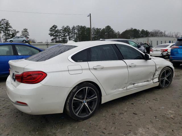 WBA4J1C54JBG79840 - 2018 BMW 430I GRAN COUPE WHITE photo 3