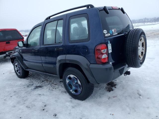 1J4GL48K67W521776 - 2007 JEEP LIBERTY SPORT BLUE photo 2