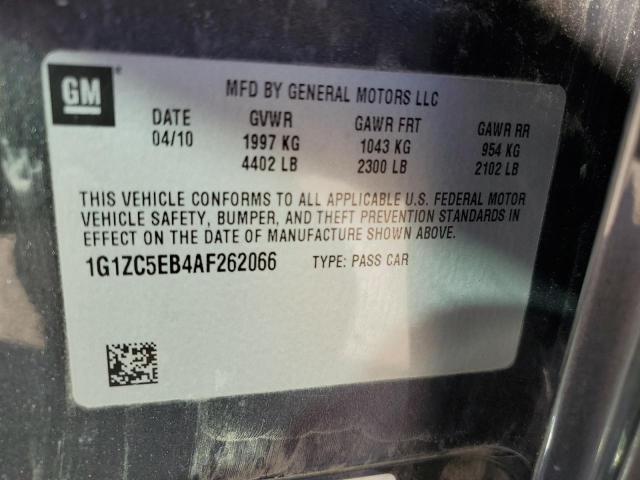 1G1ZC5EB4AF262066 - 2010 CHEVROLET MALIBU 1LT ნაცრისფერი ფოტო 13