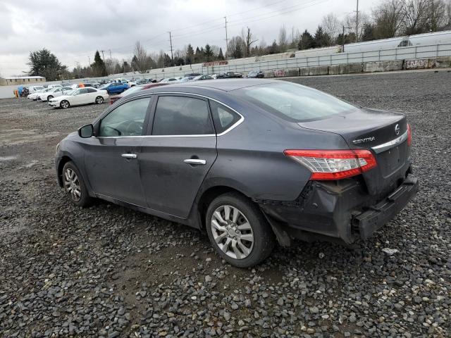 1N4AB7AP3EN851762 - 2014 NISSAN SENTRA S GRAY photo 2