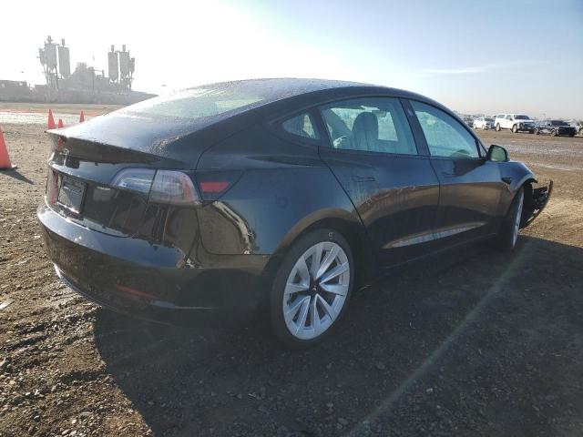 5YJ3E1EA7NF192001 - 2022 TESLA MODEL 3 BLACK photo 3