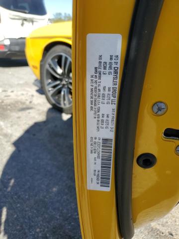 2C3CDYCJ1CH204363 - 2012 DODGE CHALLENGER SRT-8 YELLOW photo 12