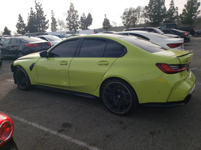 WBS43AY03PFR34611 - 2023 BMW M3 COMPETITION YELLOW photo 2