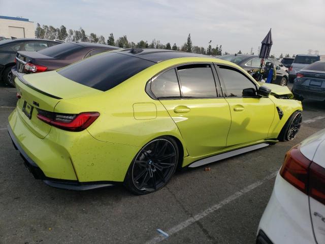 WBS43AY03PFR34611 - 2023 BMW M3 COMPETITION YELLOW photo 3