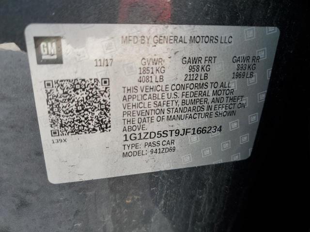 1G1ZD5ST9JF166234 - 2018 CHEVROLET MALIBU LT Grau Foto 12