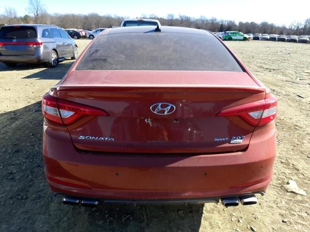 5NPE34AB6FH037795 - 2015 HYUNDAI SONATA SPORT ORANGE photo 6