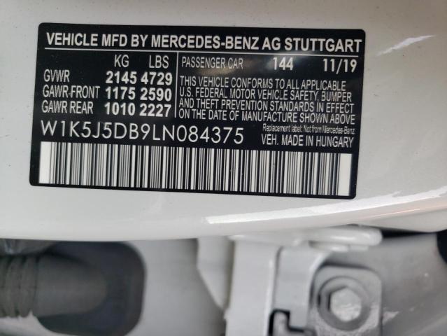 W1K5J5DB9LN084375 - 2020 MERCEDES-BENZ CLA 45 AMG WHITE photo 12