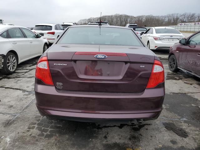 3FAHP0HA2BR254409 - 2011 FORD FUSION SE BURGUNDY photo 6