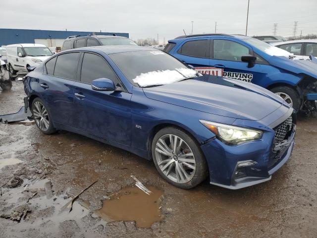 JN1EV7AR5KM555117 - 2019 INFINITI Q50 LUXE BLUE photo 4