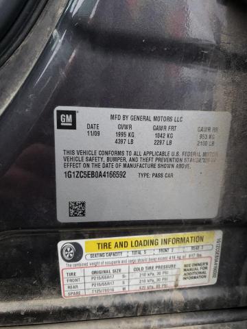 1G1ZC5EB0A4166592 - 2010 CHEVROLET MALIBU 1LT 灰色 照片 12