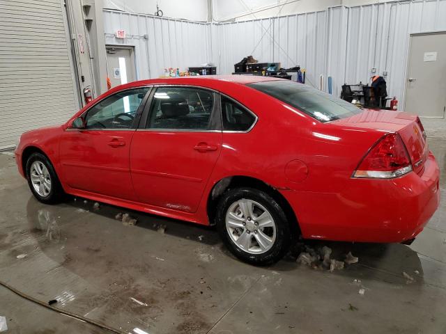 2G1WF5E31C1210424 - 2012 CHEVROLET IMPALA LS RED photo 2