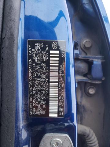 JTKKT624950121807 - 2005 TOYOTA SCION XA BLUE photo 12