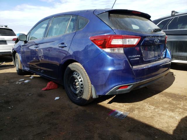 4S3GTAA65H3708303 - 2017 SUBARU IMPREZA BLUE photo 2