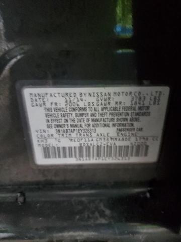 3N1AB7AP1EY326313 - 2014 NISSAN SENTRA S BLACK photo 12