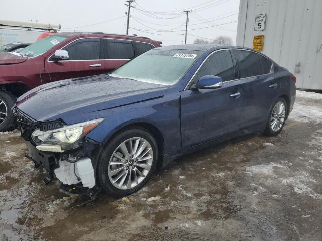 JN1EV7BP0MM704565 - 2021 INFINITI Q50 LUXE BLUE photo 1