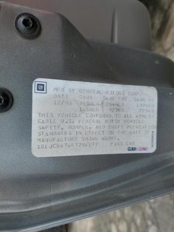 1G1JC84T4R7208197 - 1994 CHEVROLET CAVALIER GRAY photo 12