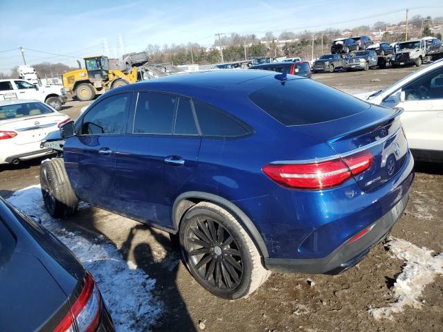 4JGED6EB4JA095662 - 2018 MERCEDES-BENZ GLE COUPE 43 AMG BLUE photo 2