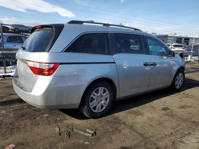 5FNRL5H25BB007094 - 2011 HONDA ODYSSEY LX SILVER photo 3